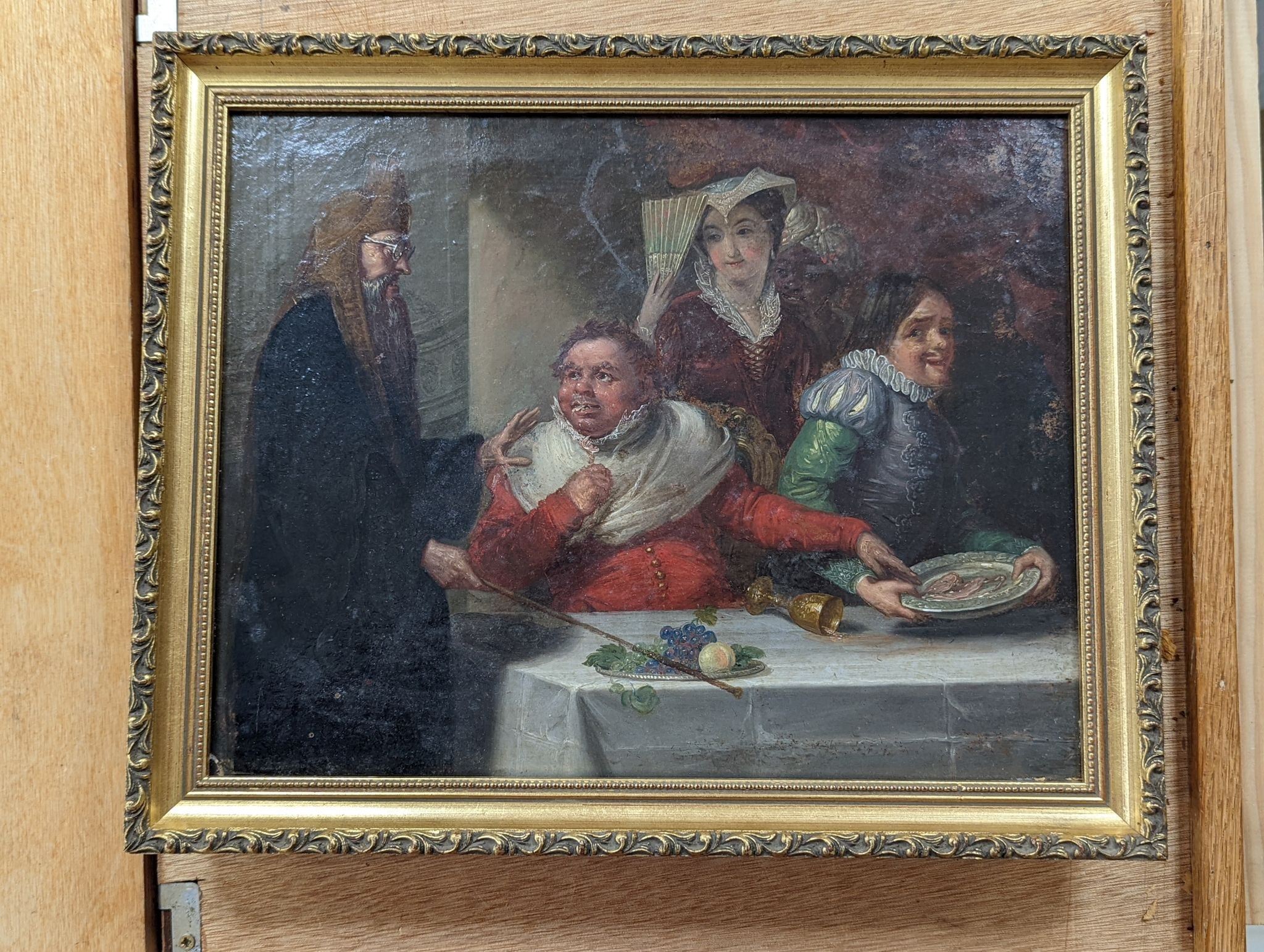William Bass (19th C.), oil on canvas, Sancho Panza, 27 x 34cm